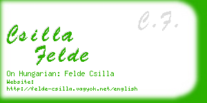 csilla felde business card